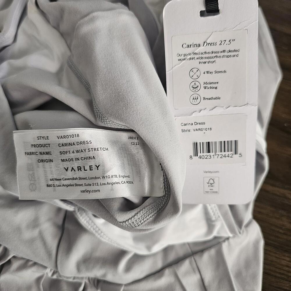 Varley Carina Dress Light Gray Women's Sizw Lrg NWT - Picture 12 of 14
